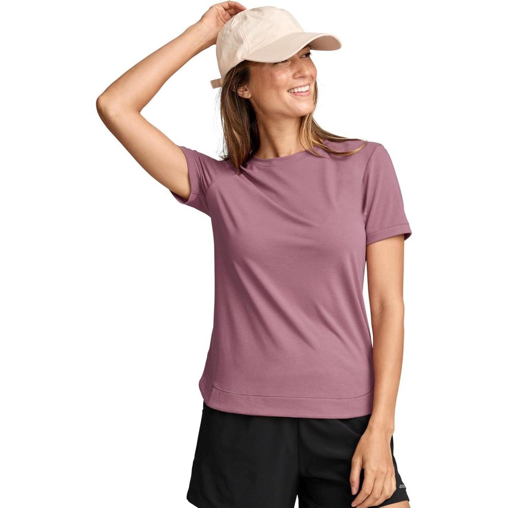 imageJockey Womens Activewear EVERACTIVE Short Sleeve Crew Neck TeePurple Haze