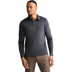 Jockey Men’s Activewear EVERACTIVE Long Sleeve Tech Pique Polo(Slate Heather)