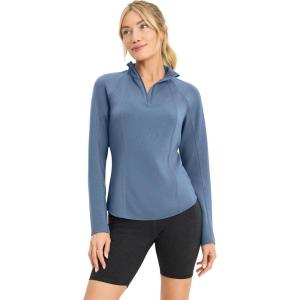 Jockey Women’s Activewear EVERACTIVE Scuba 1/4 Zip(Dusk Blue)