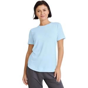 Jockey Women’s Activewear EVERACTIVE Short Sleeve Crew Neck Tee(Echo Blue Heather)