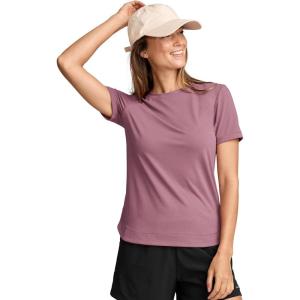 Jockey Women’s Activewear EVERACTIVE Short Sleeve Crew Neck Tee(Purple Haze)