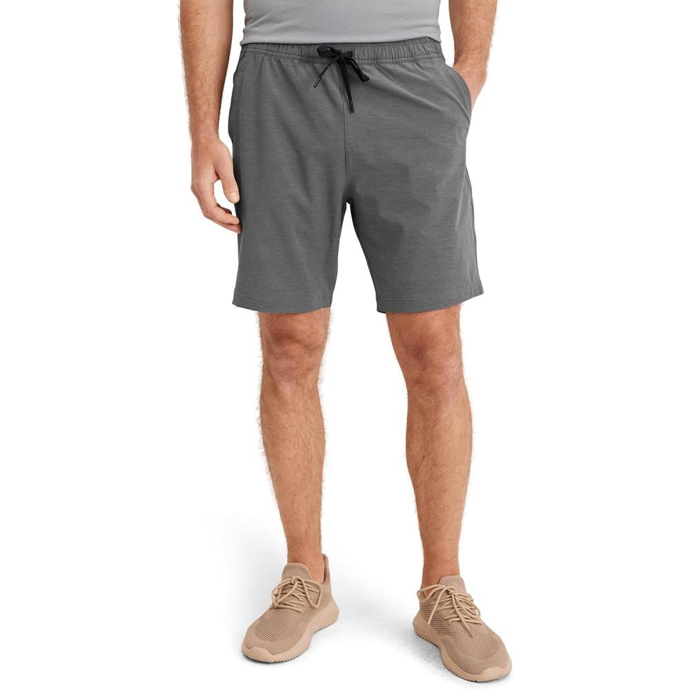 imageJockey Mens Activewear EVERACTIVE 8quot Woven ShortBattleship Grey