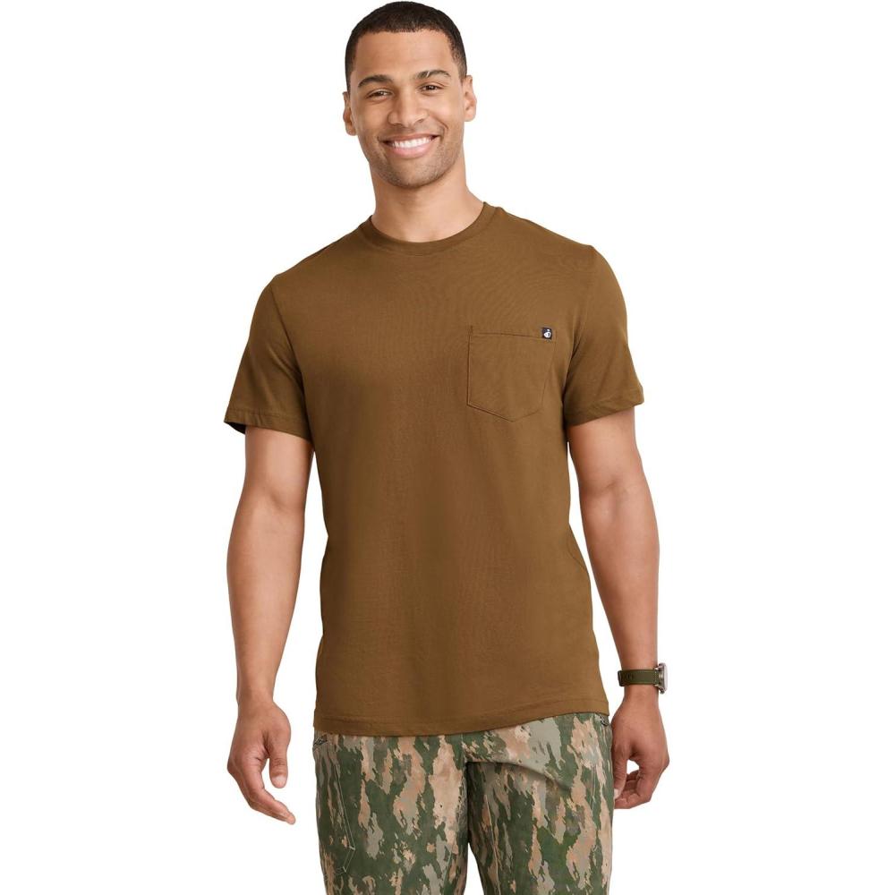 imageJockey Mens Casualwear Legacy Pocket Crew Neck TShirtAcorn