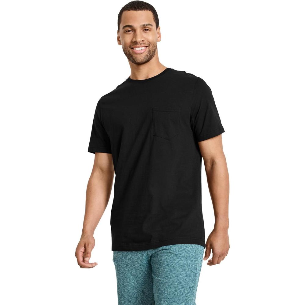 imageJockey Mens Casualwear Made in America Heritage Short Sleeve Pocket TeeBlack