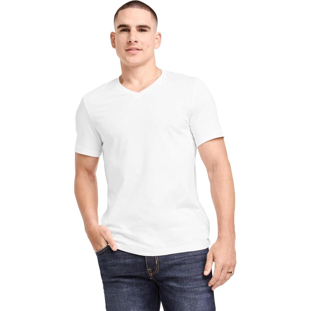 imageJockey Mens Casualwear Made2Fit VNeck TShirtWhite