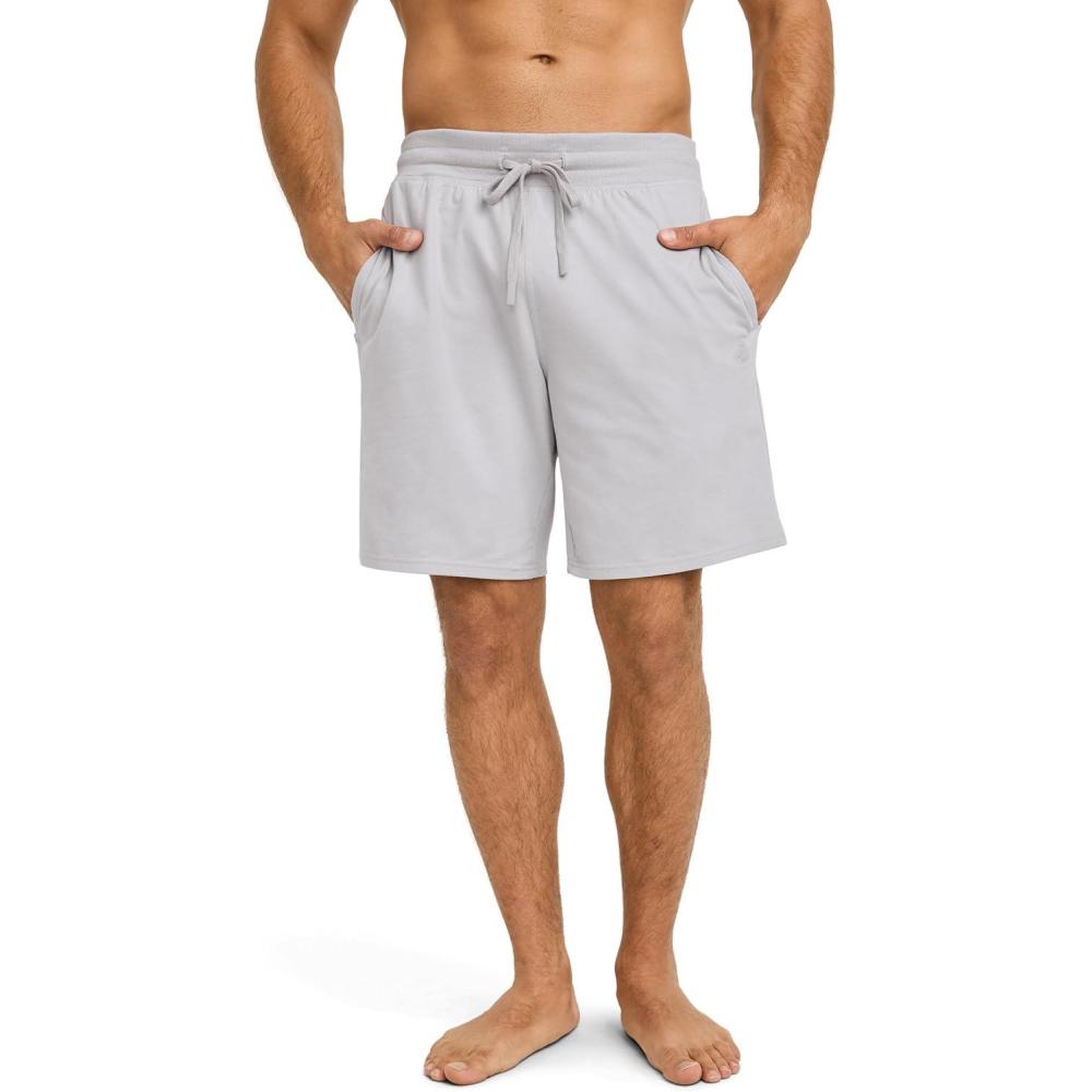 imageJockey Mens Loungewear Cotton Stretch Sleep ShortSolid Grey