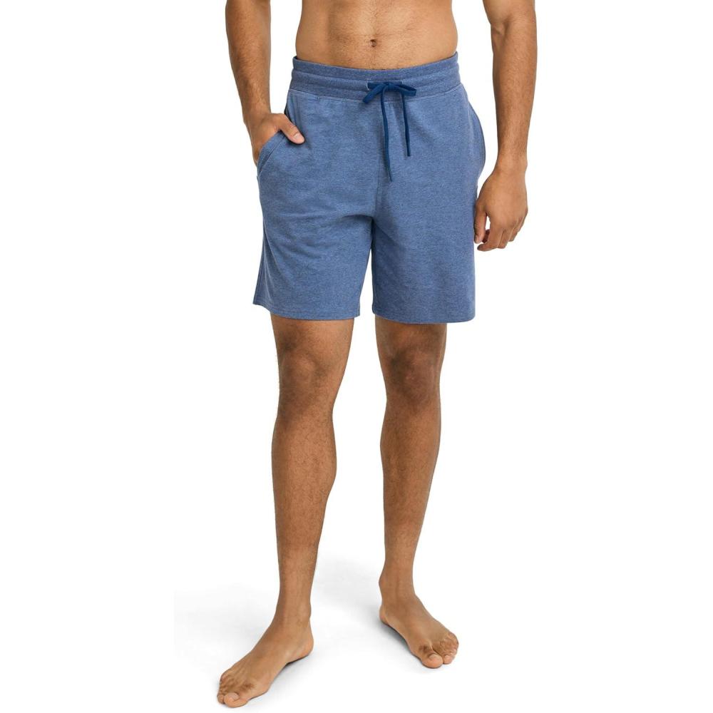 imageJockey Mens Loungewear Cotton Stretch Sleep ShortTrue Blue Marina Heather