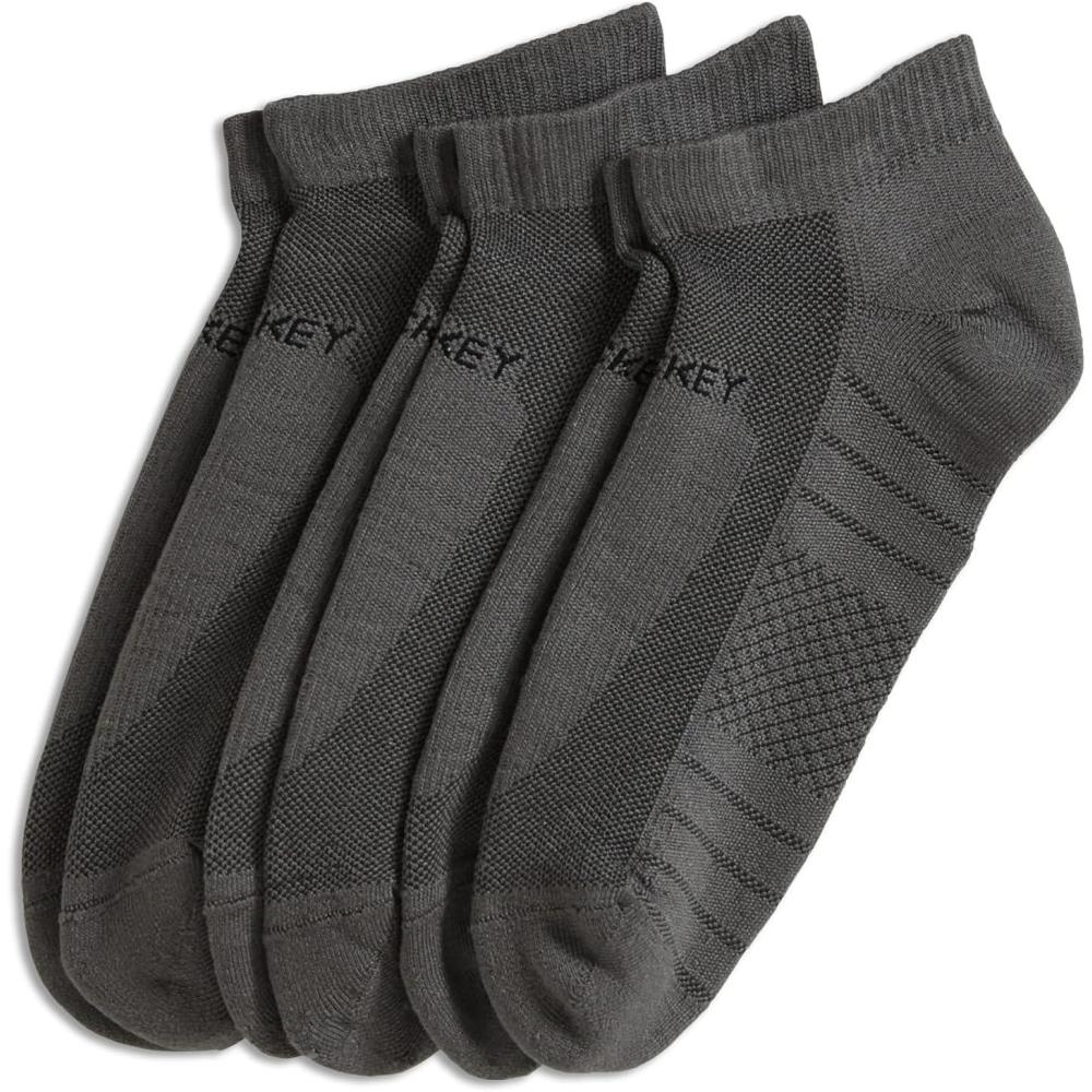 imageJockey Mens Socks Mens Made in America Sport Low Cut Socks 3 PackGrey