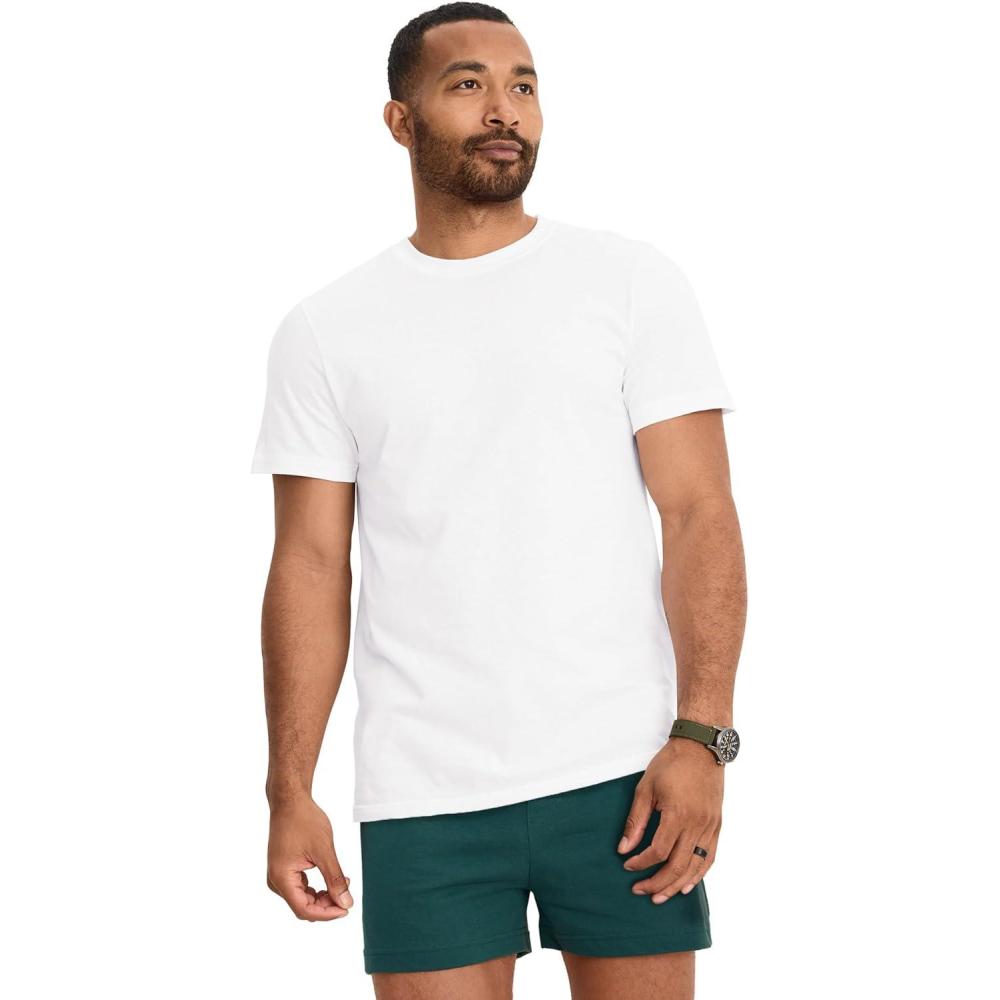 imageJockey Mens Undershirt Cool Cotton Stretch Crew Neck UndershirtDiamond White