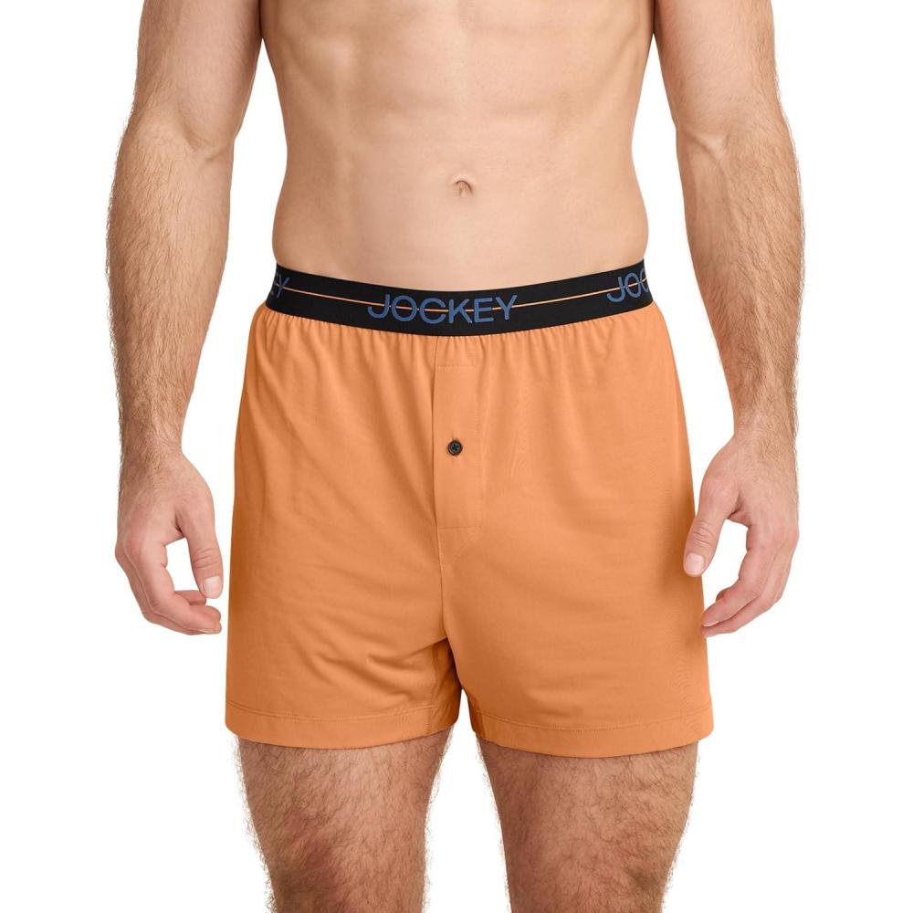 imageJockey Mens Underwear Active Microfiber 45quot BoxerColorado Dawn
