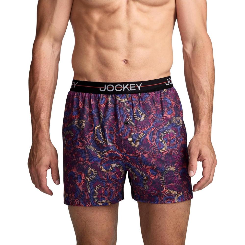 imageJockey Mens Underwear Active Microfiber 45quot BoxerScratchboard