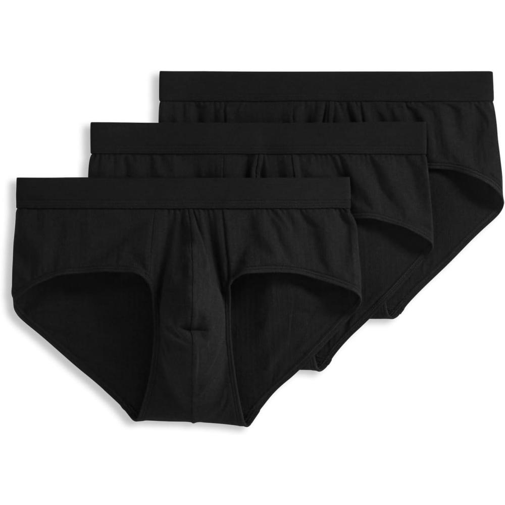 imageJockey Mens Underwear Hypersoft 360 Brief 3 PackBlack