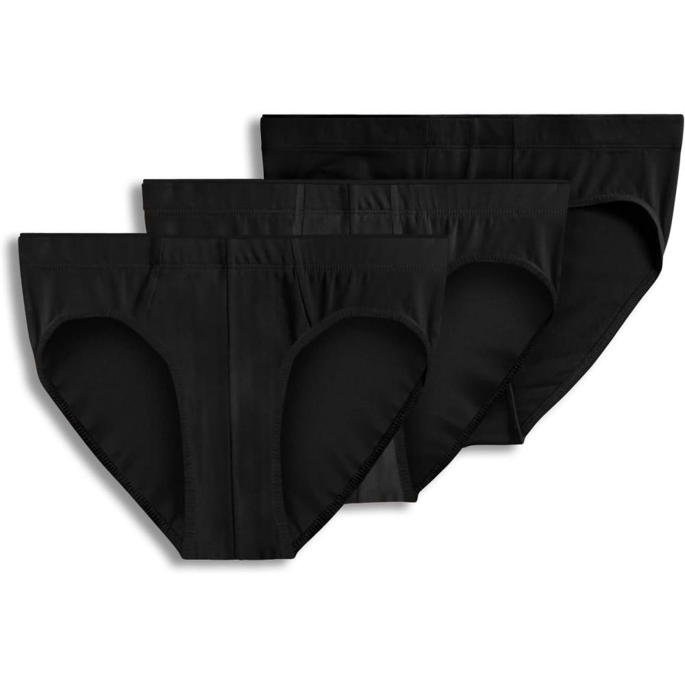 imageJockey Mens Underwear True Style Bikini  3 PackBlack Night