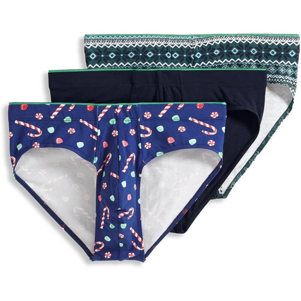imageJockey Mens Underwear True Style Bikini 3 PackMints and GummiesTrue NavyFair Isle Fate