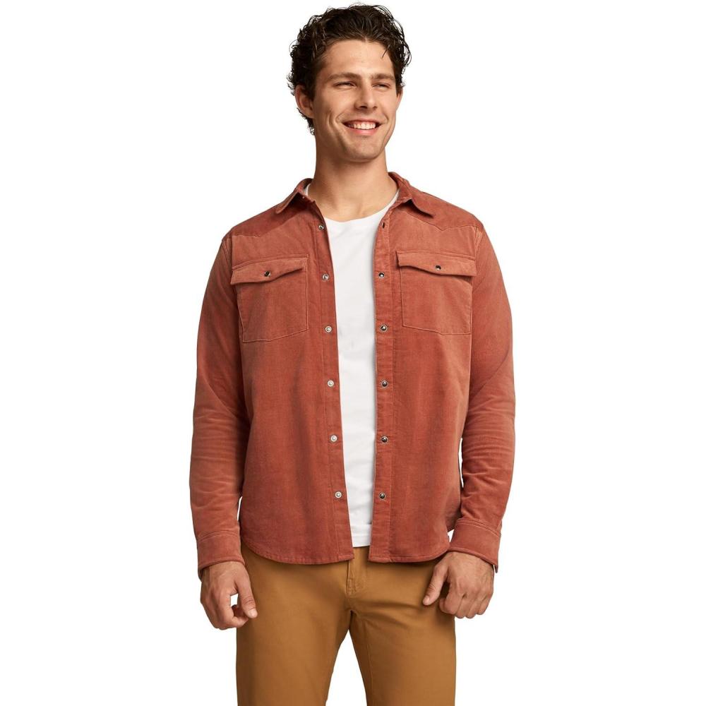 imageJockey Outdoors Mens Casualwear Corduroy ShirtOrange