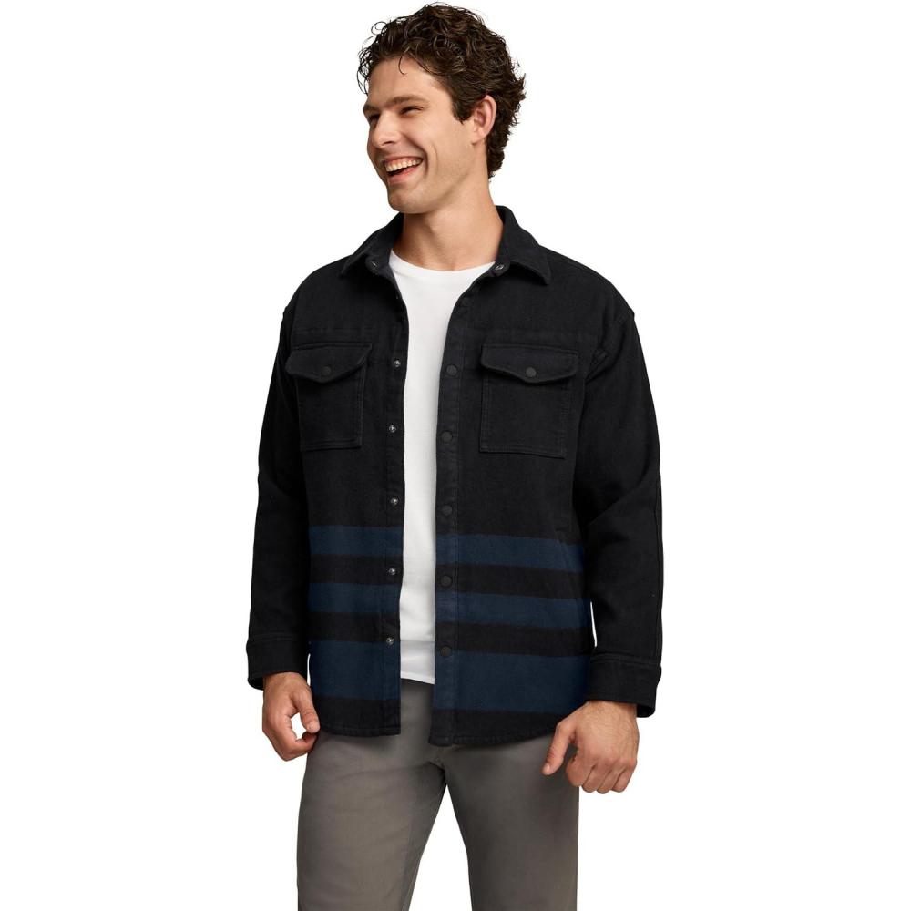 imageJockey Outdoors Mens Casualwear Heavyweight Flannel Shirt JacketBlue