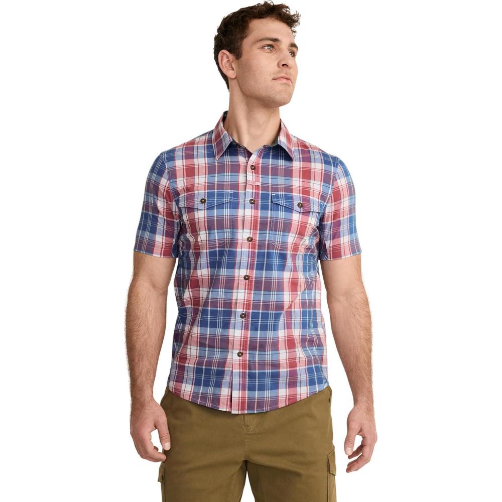 imageJockey Outdoors Mens Casualwear Short Sleeve Utility ShirtFarmers Plaid
