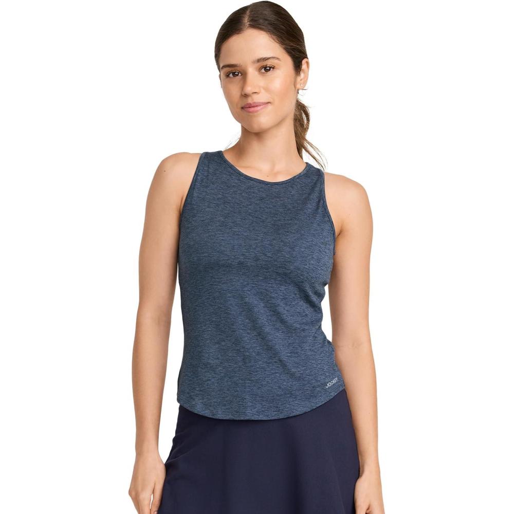 imageJockey Womens Activewear EVERACTIVE Racerback Tank with Builtin BraTrue Navy