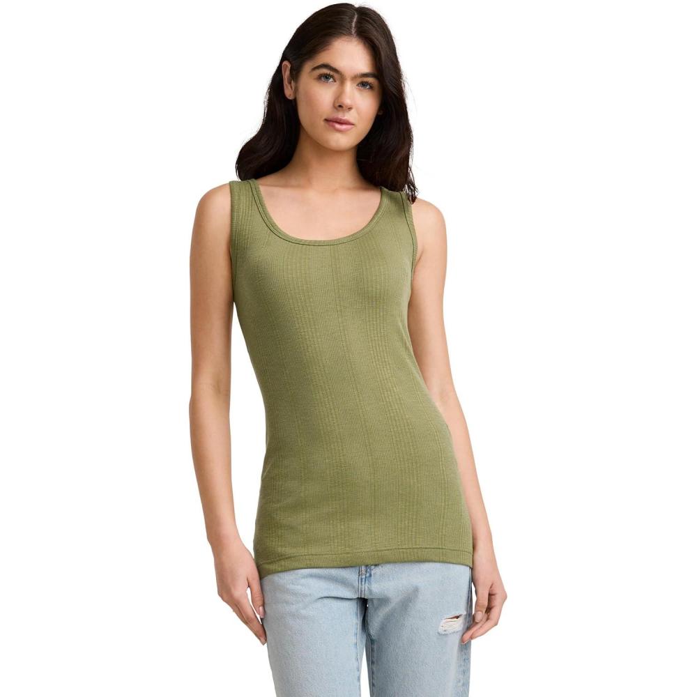 imageJockey Womens Activewear Rib TankMarsh