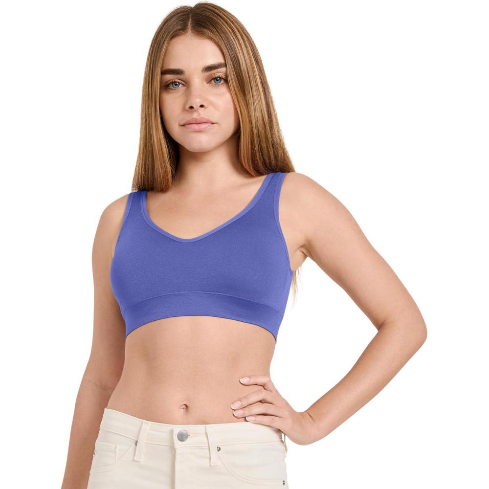 imageJockey Womens Bra Seamfree Back Smoothing BraletteFuture Dusk