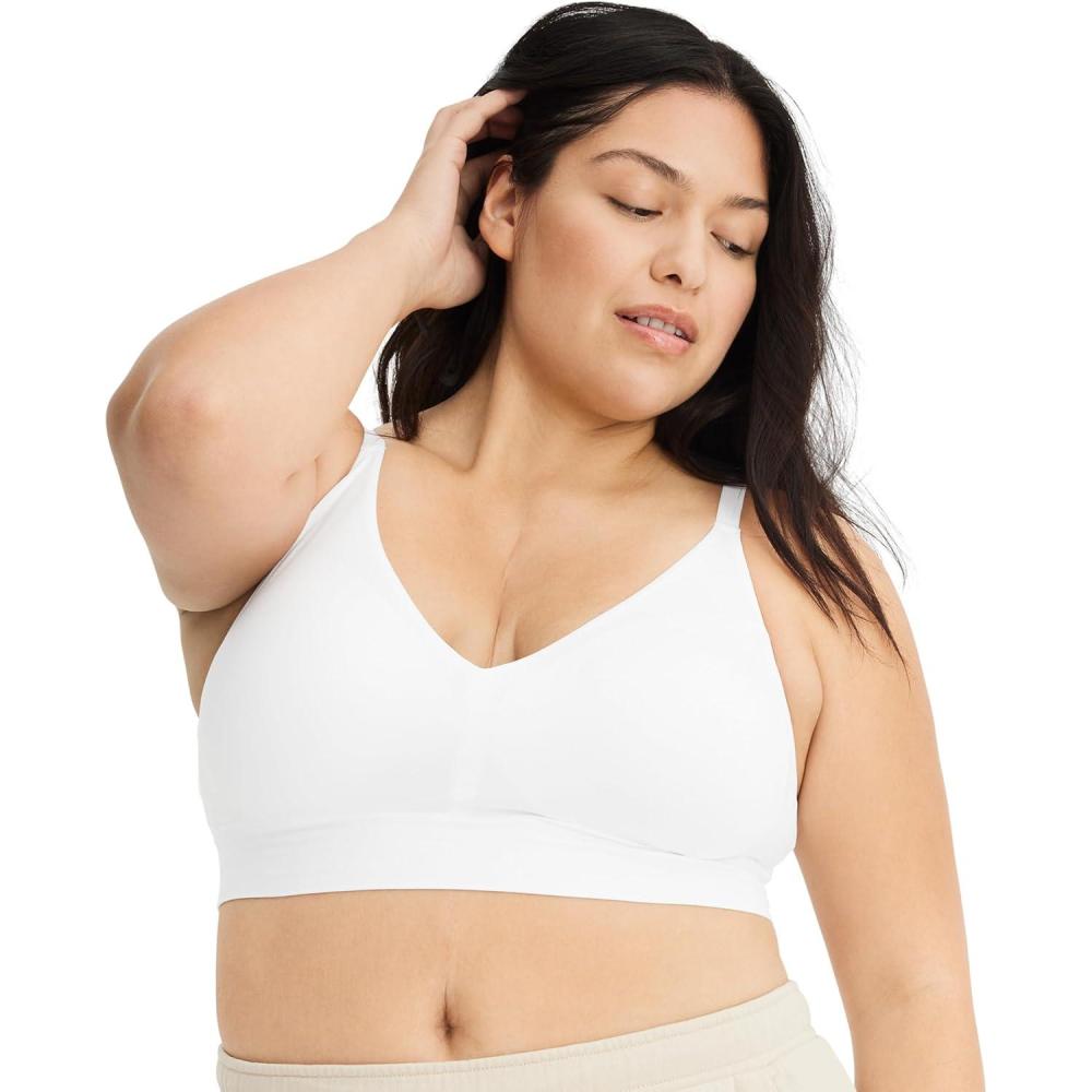 imageJockey Womens Bra Seamfree Light Lift BraletteWhite