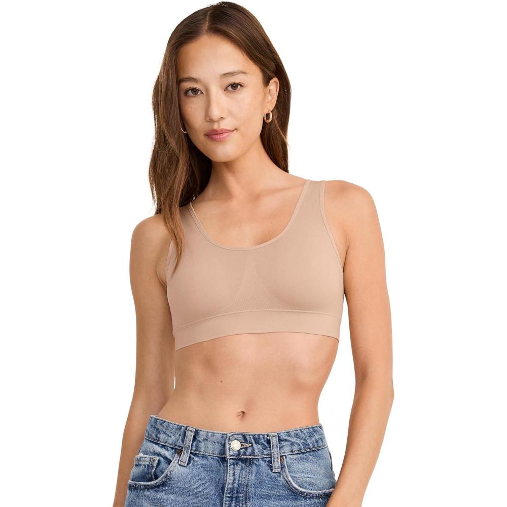 imageJockey Womens Bra Seamfree Stretch Tank Strap BraletteLight