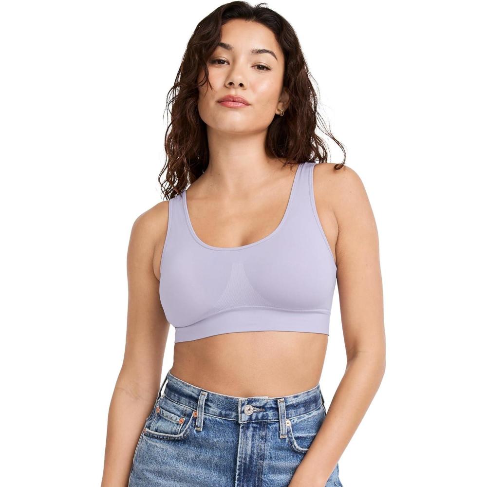 imageJockey Womens Bra Seamfree Stretch Tank Strap BraletteLilac Dreams