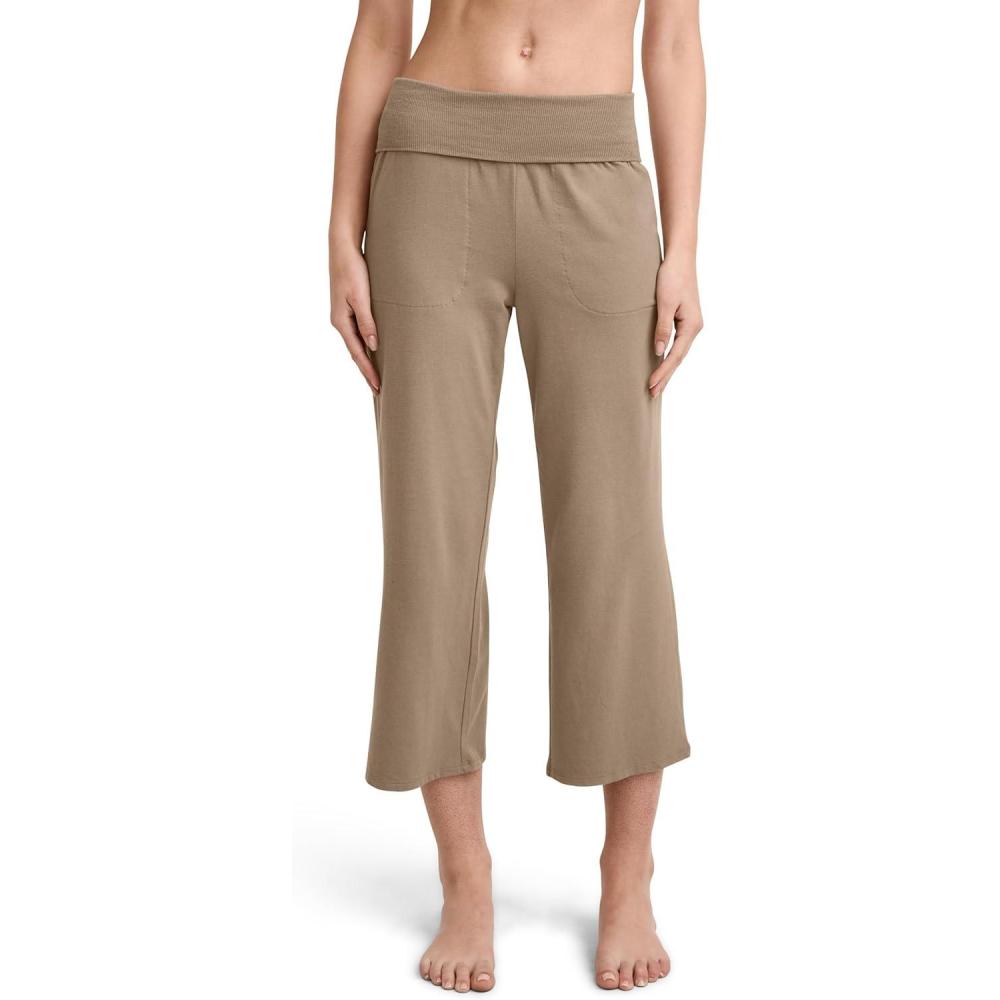 imageJockey Womens Loungewear Cotton Modal Crop PantBeachwood