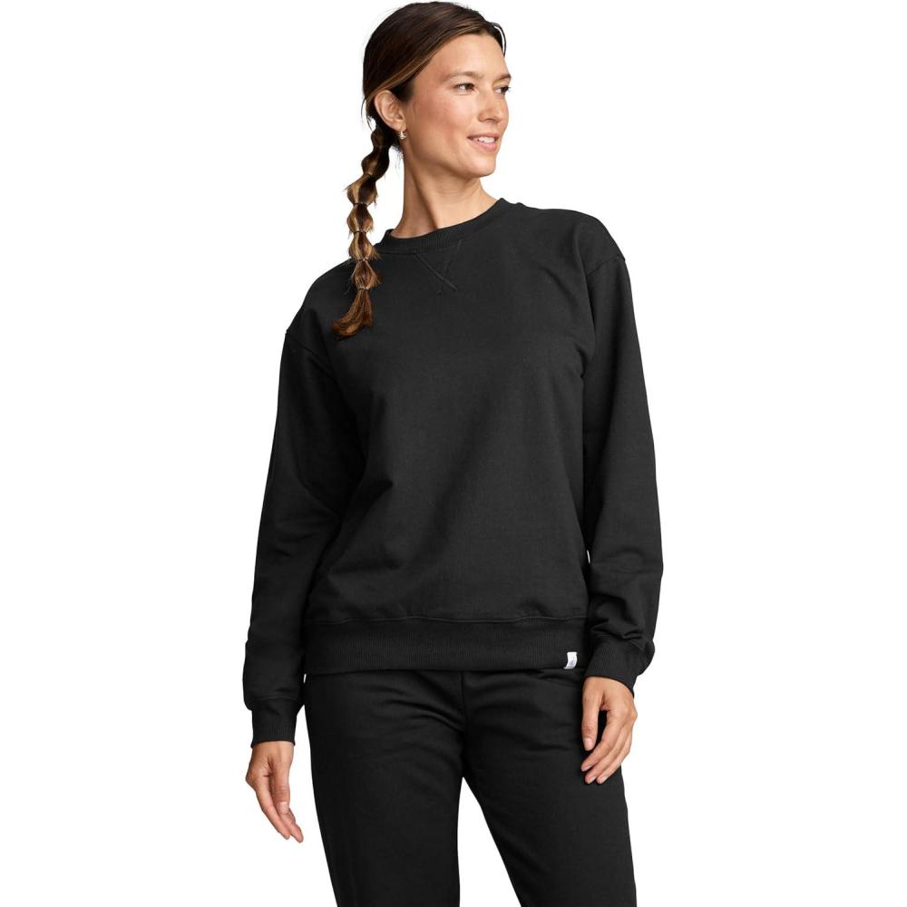 imageJockey Womens Loungewear Unwind Lounge Crew SweatshirtBlack