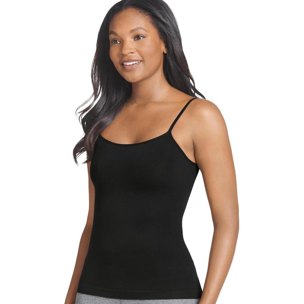 imageJockey Womens Shapewear Skimmies Core Body Smoothing Seamfree CamiBlack