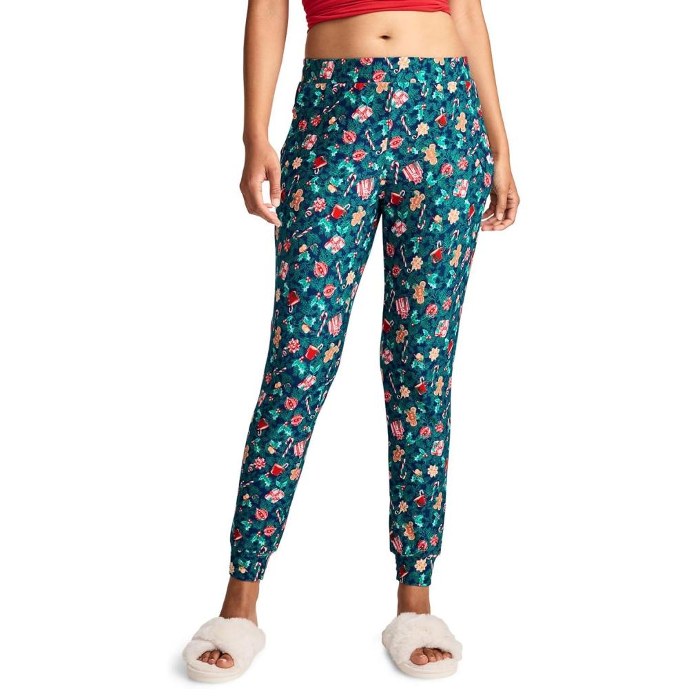 imageJockey Womens Sleepwear Soft Cool JoggerFestive Charm