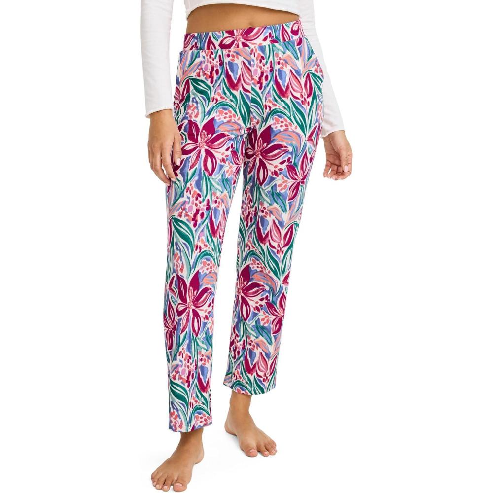 imageJockey Womens Sleepwear Soft Cool PantPrinted Elegance Jewel Tones