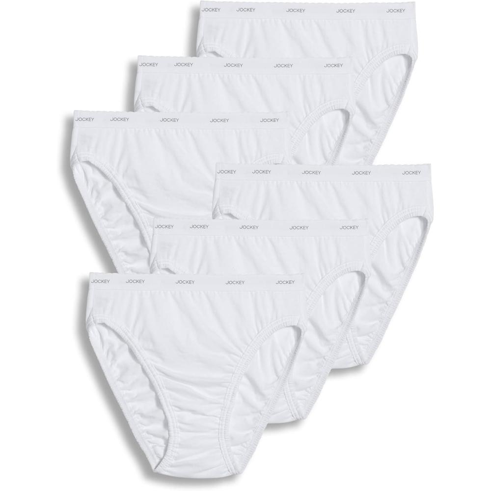imageJockey Womens Underwear Classic French Cut  6 PackWhite