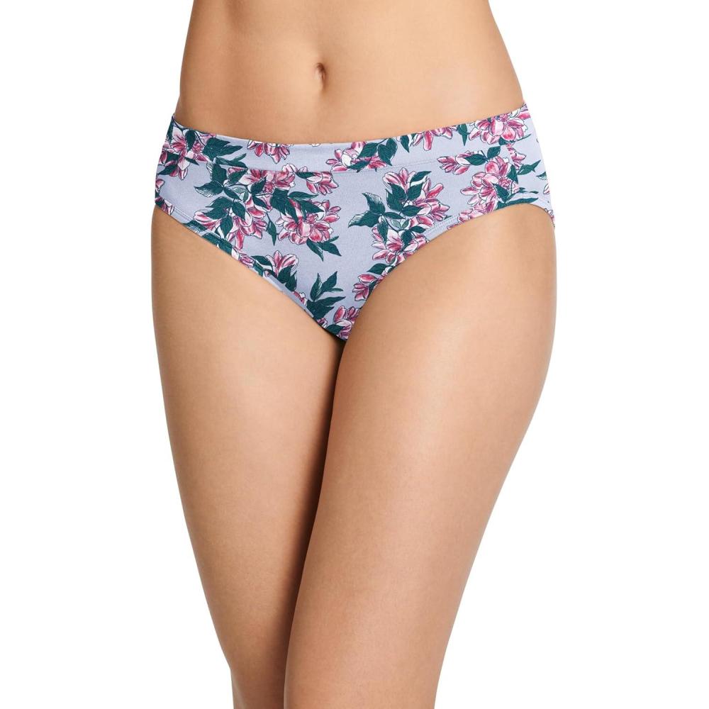 imageJockey Womens Underwear Cotton Stretch BikiniDreamy Blue Soft Botanical