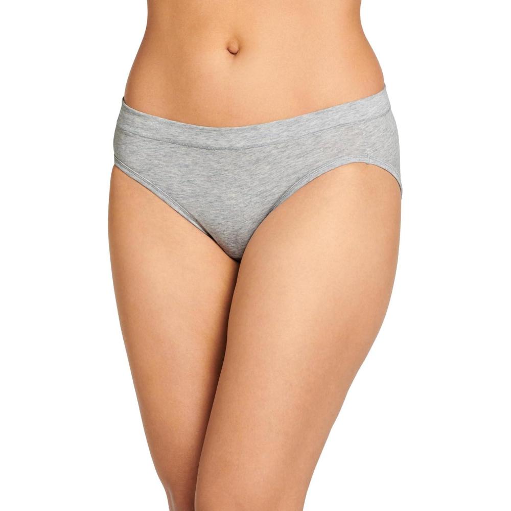 imageJockey Womens Underwear Cotton Stretch BikiniGrey Heather