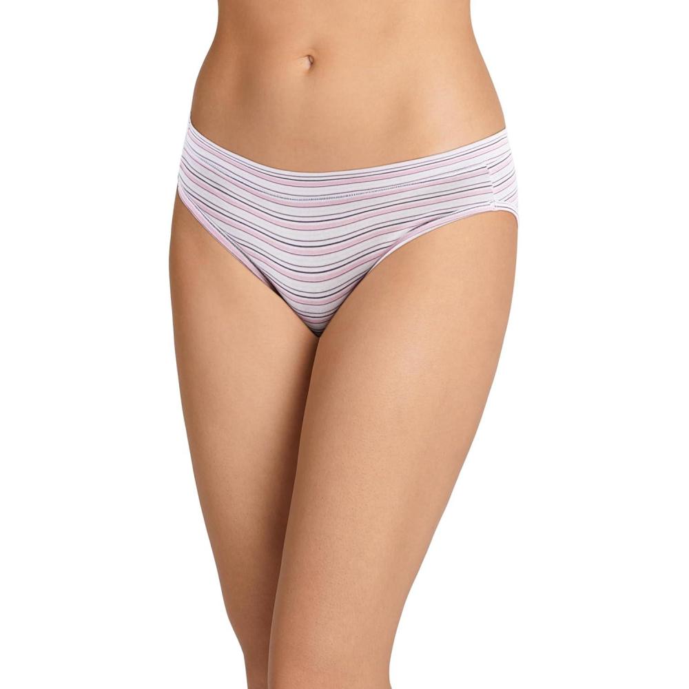 imageJockey Womens Underwear Cotton Stretch BikiniSocial Stripe
