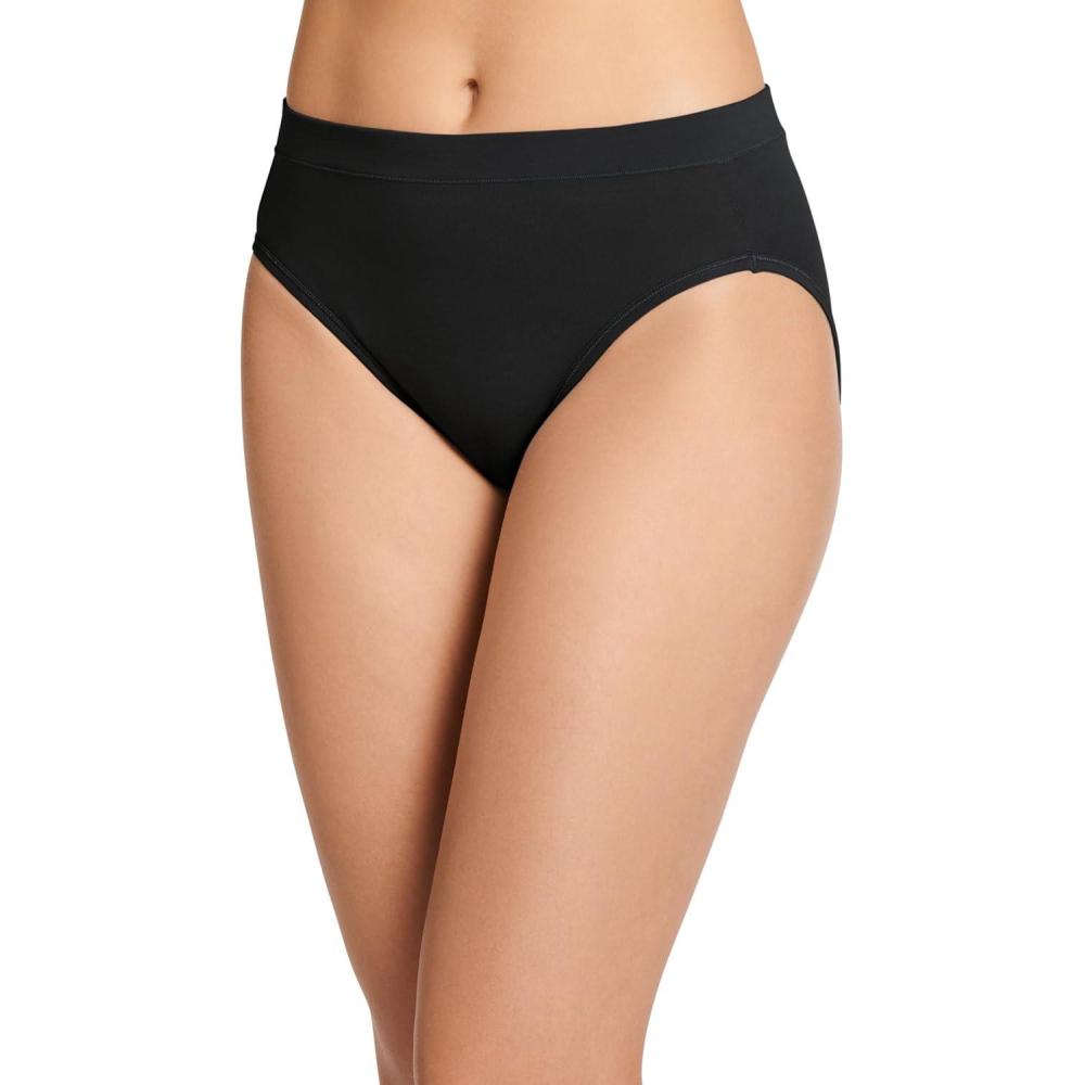 imageJockey Womens Underwear Cotton Stretch Hi CutBlack