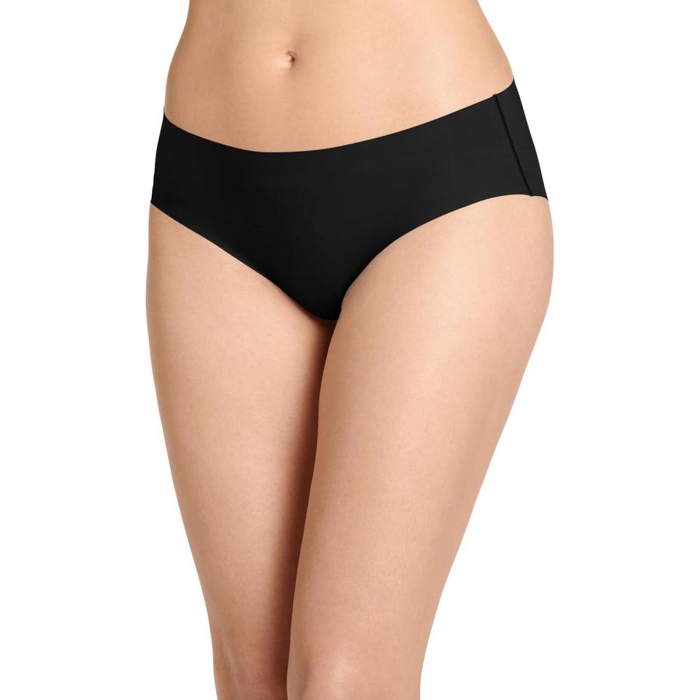imageJockey Womens Underwear Invisible Edge Microfiber HipsterBlack