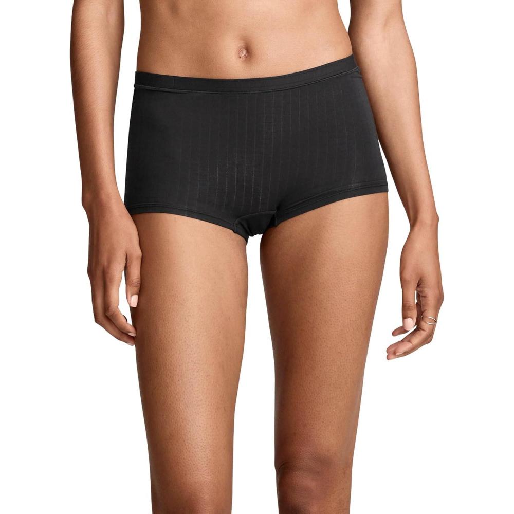 imageJockey Womens Underwear Light ampamp Airy BoyshortBlack Night