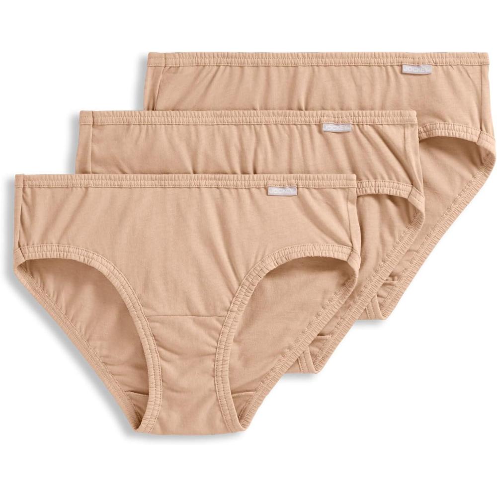 imageJockey Womens Underwear Plus Size Elance Bikini 3 PackLight