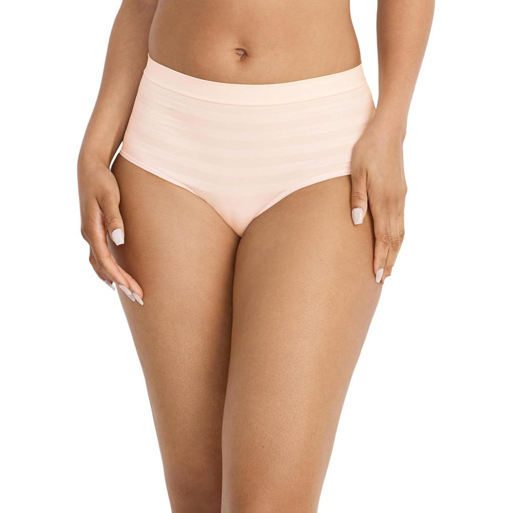 imageJockey Womens Underwear Seamfree BriefPeach Ice Stripe