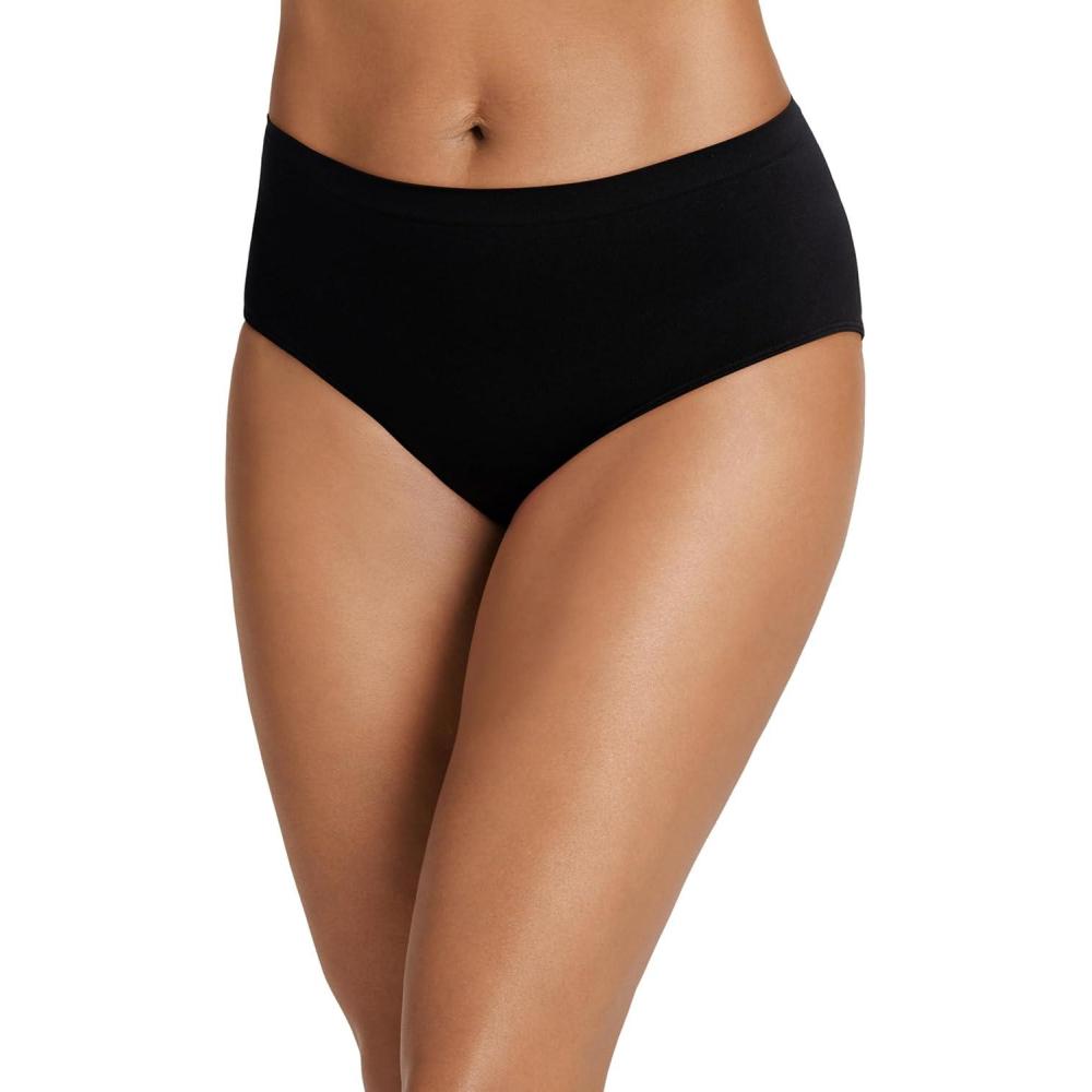 imageJockey Womens Underwear Smooth ampamp Shine Seamfree BriefBlack
