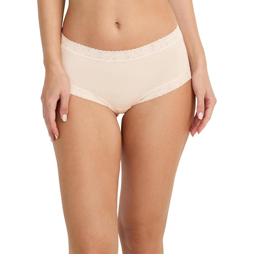 imageJockey Womens Underwear Soft Stretch Lace Supersoft BriefPeach Ice