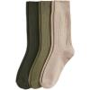imageJockey Mens Socks Dress Crew Socks  3 PackRocky Beach HeatherSableMire Green
