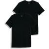 imageJockey Mens Undershirt Slim Fit Cotton Stretch Crew Neck Undershirt  2 PackBlack