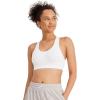 imageJockey Womens Bra Seamfree Mid Impact Sports BraWhite Snow