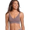 imageJockey Womens Bra Seamfree Rib Molded Cup Plunge BraletteTwilight