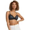 imageJockey Womens Bra Smooth ampamp Sleek Lace Demi Coverage Wirefree TShirt BraBlack