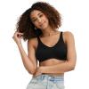 imageJockey Womens Bra Smooth ampamp Sleek Microfiber Full Coverage Wirefree Unlined TShirt BraBlack Night