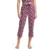 imageJockey Womens Sleepwear Organic Cotton Stretch CapriFrayed Plum Floral